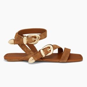Stuart Weitzman Maven Suede Flat Sandals